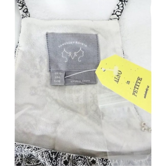 $168 Anthropologie Maxi Dress 6 Medium Silver Balls Trim Halter Tiered Bodice - Picture 14 of 16